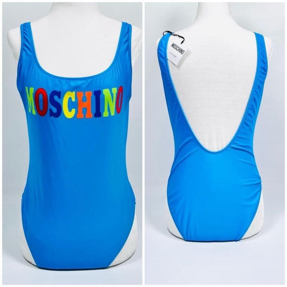 NEW! Moschino Blue One-Piece Swimsuit Size 10US